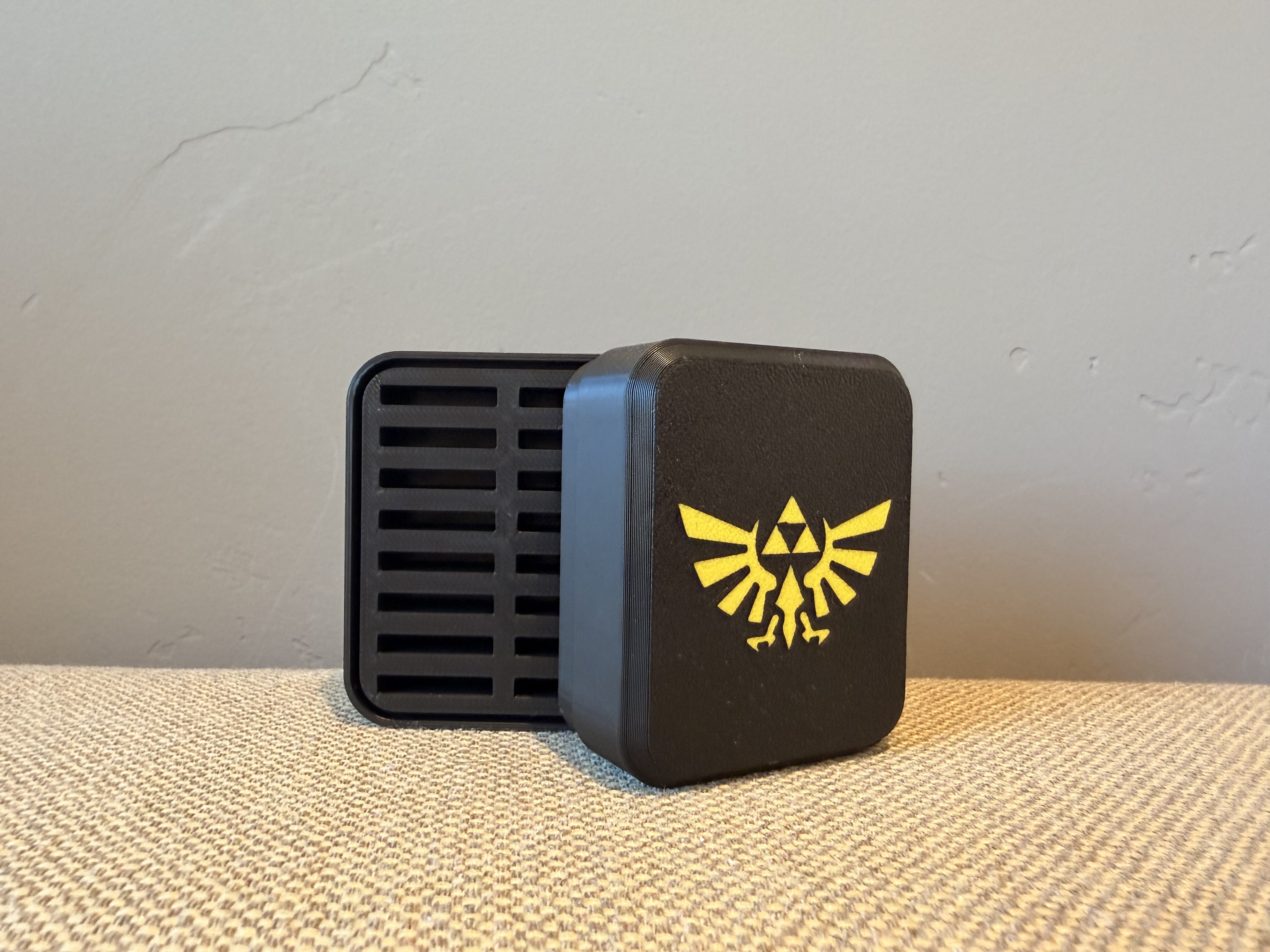 Zelda Switch Holder - Black with Gold Triforce