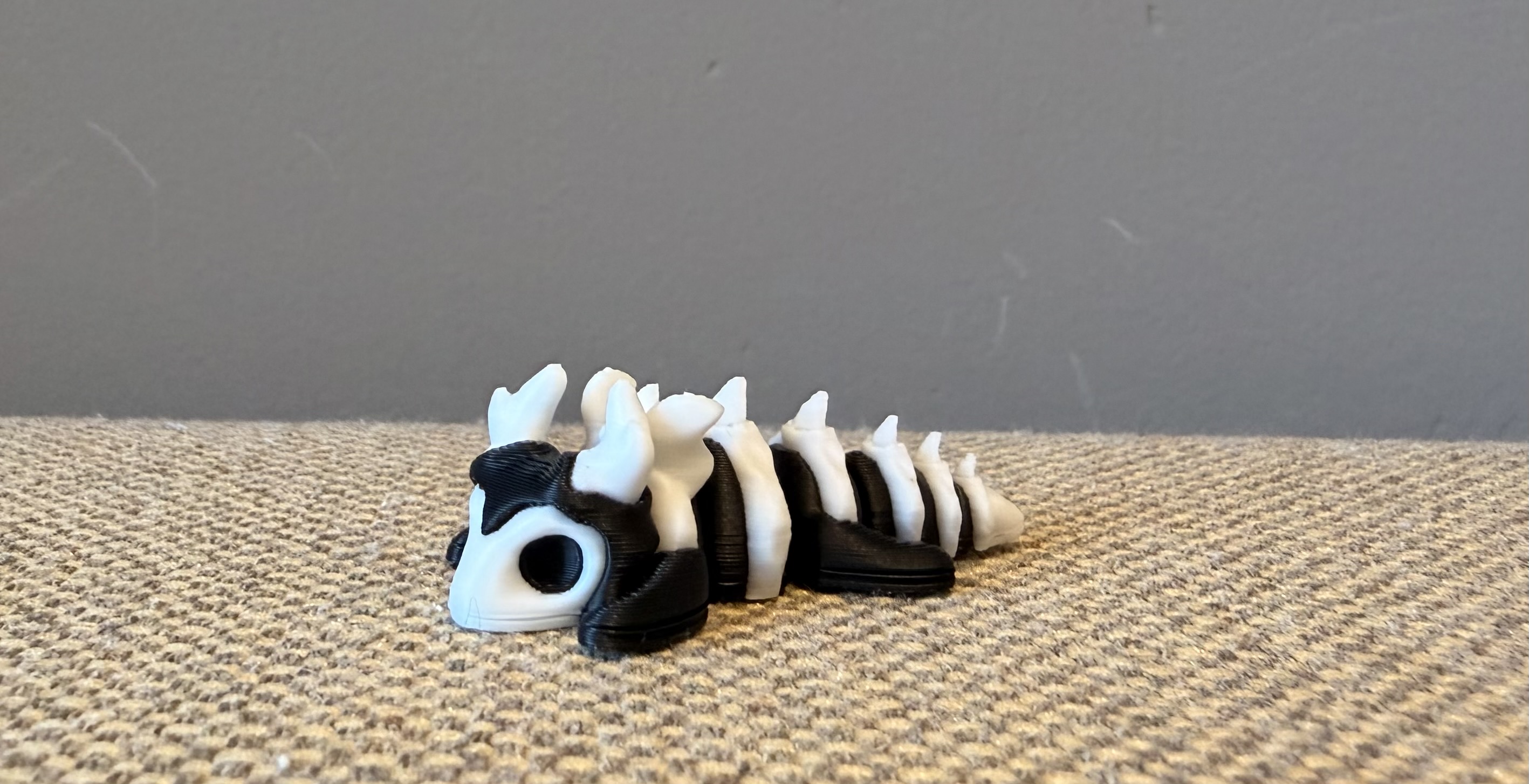 Skeleton Dragon - Black and White