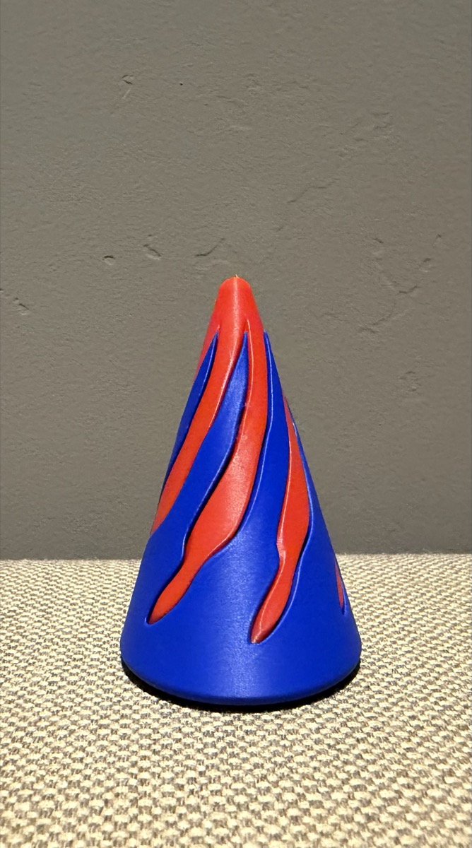 Spiral Fidget Cone - Blue/Orange