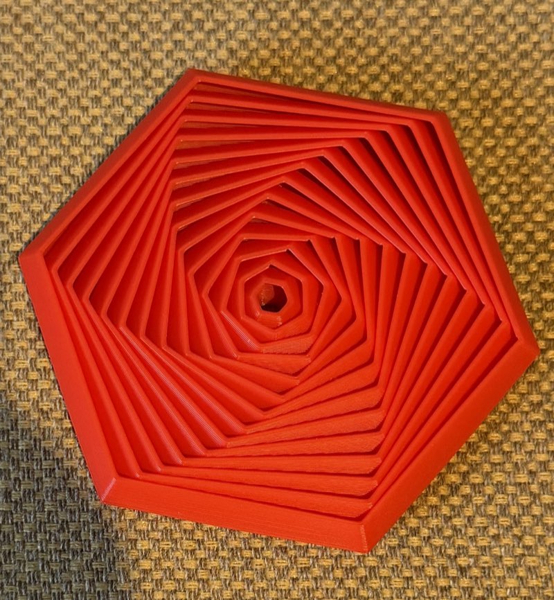 Geometric Hexagon Fidget - Red