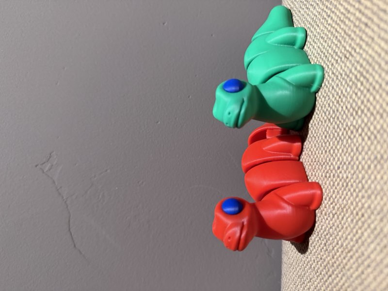 Mini Dinosaur - Green and Red