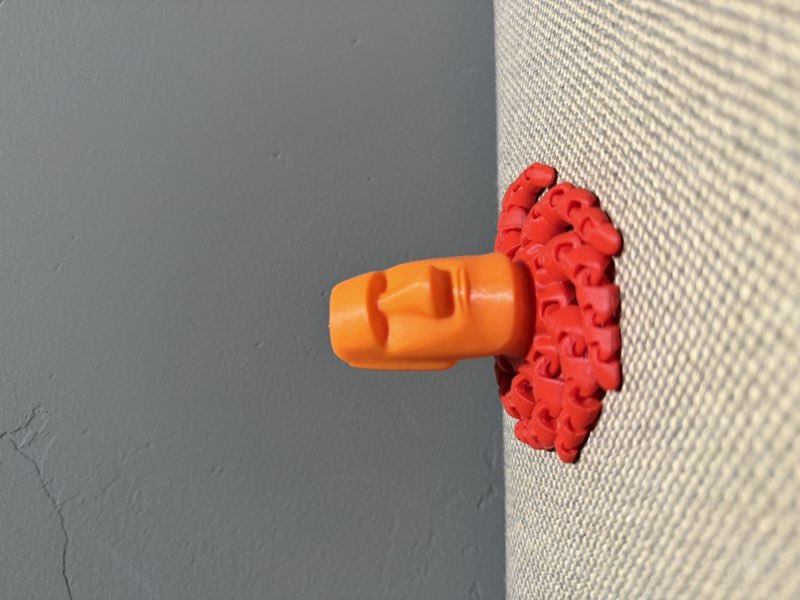 Easter Island Octopus Head - Orange/Red